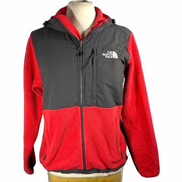 The North Face Jackets & Blazers - The North Face Red Hooded Fleece Jacket Medium